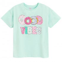 تی شرت دخترانه 30541 سایز 10 تا 15 سال مارک COOL CLUB