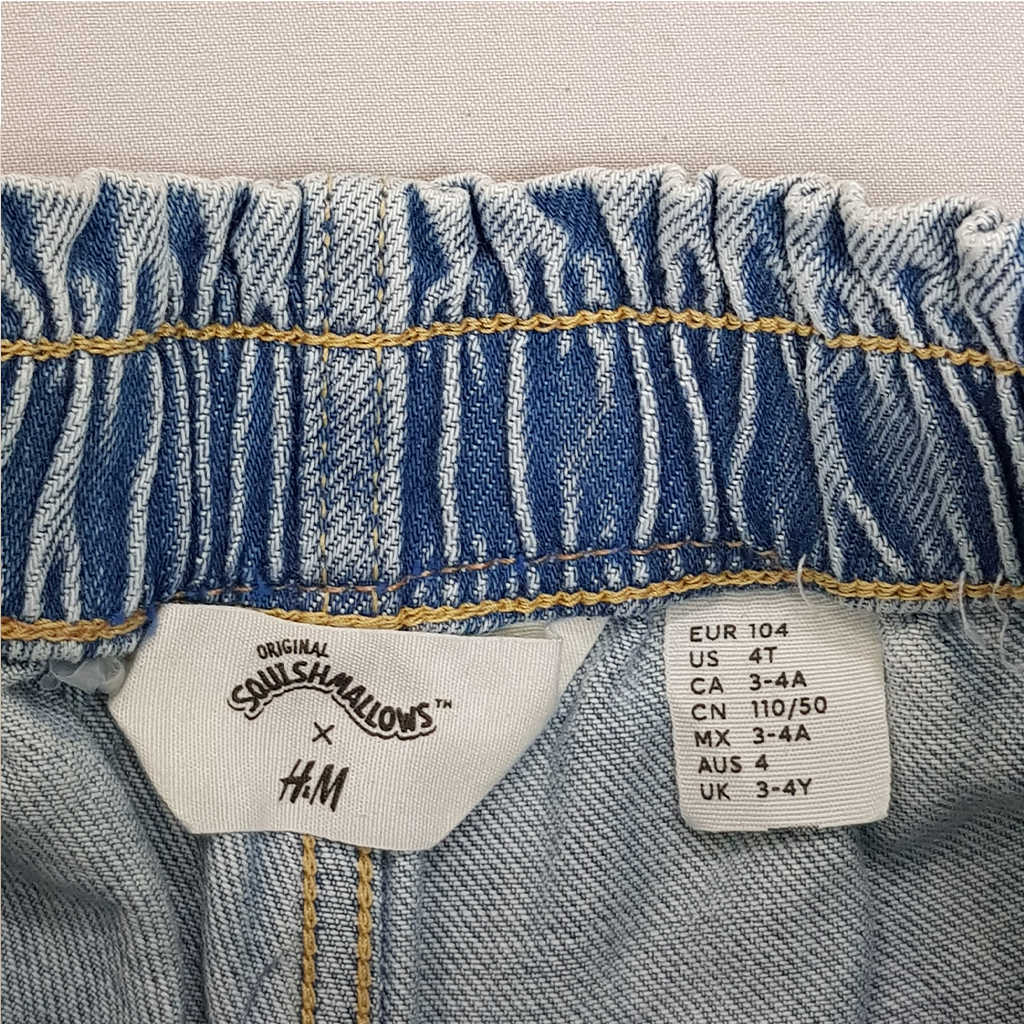 شلوارک جینز دخترانه 30867 سایز 4 تا 12 سال مارک H&M