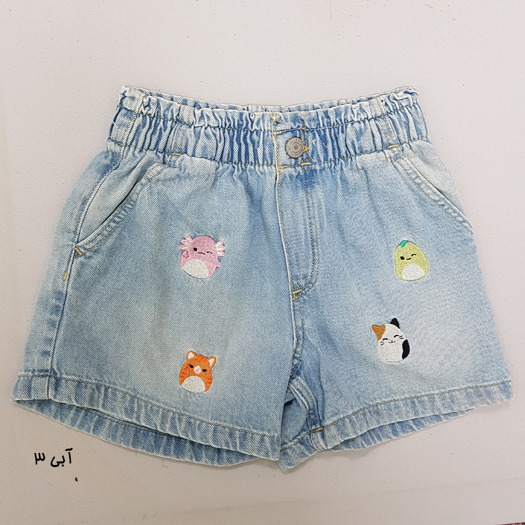 شلوارک جینز دخترانه 30867 سایز 4 تا 12 سال مارک H&M