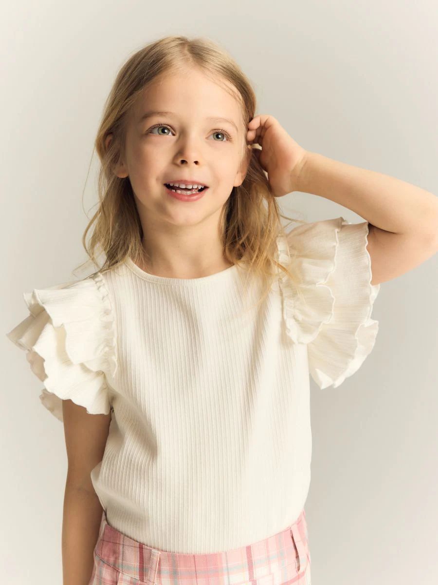 تی شرت دخترانه 31415 سایز 12 ماه تا 14 سال کد 3 مارک Reserved   *