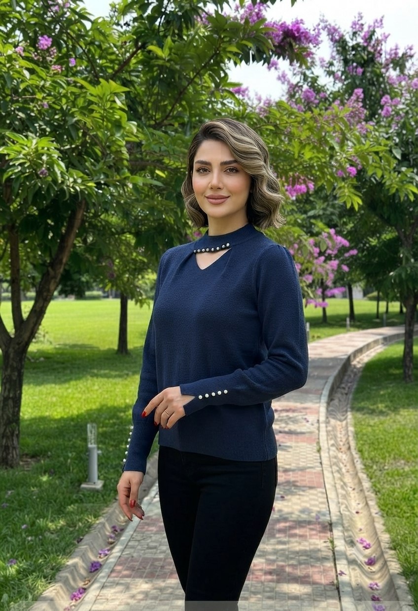 بافت یقه کار شده کد 420349