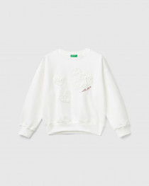 پلیور توپنبه ای دخترانه 31974 سایز 6 تا 14 سال کد 2 مارک United Colors Of Benetton
