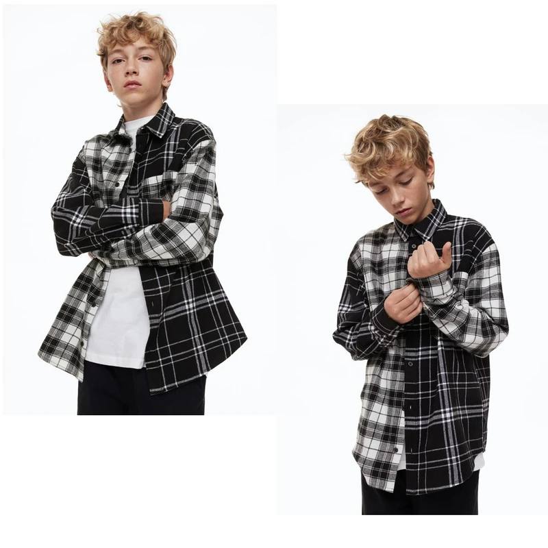 پیراهن گرم پسرانه 32014 سایز 9 تا 16 سال مارک H&M
