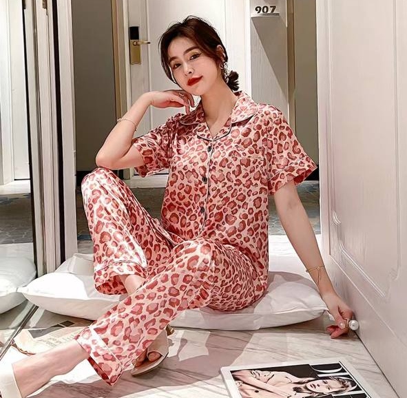 ست پیراهن شلوار ساتن زنانه کد 413379