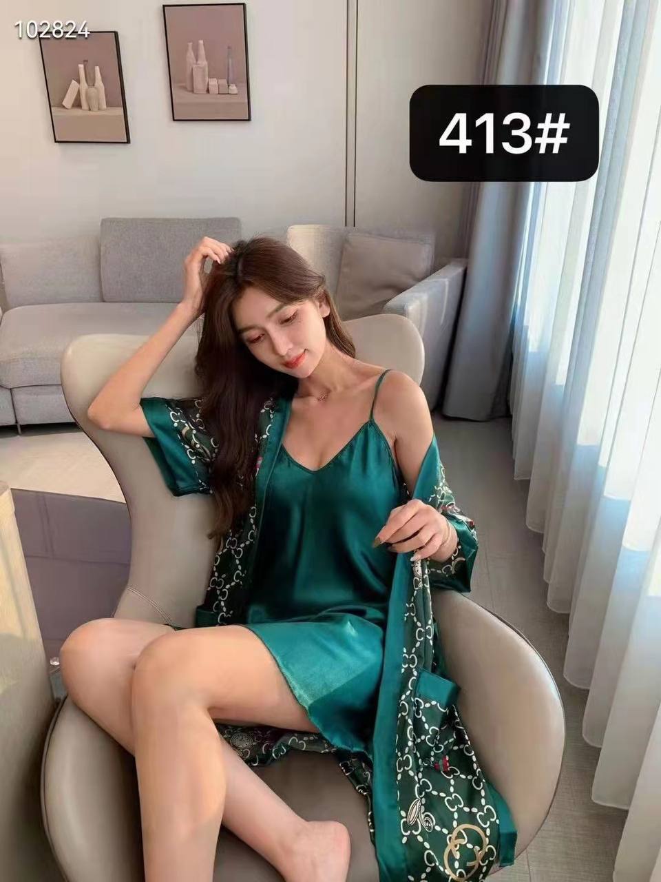 روبدشامبر ساتن زنانه کد 413445