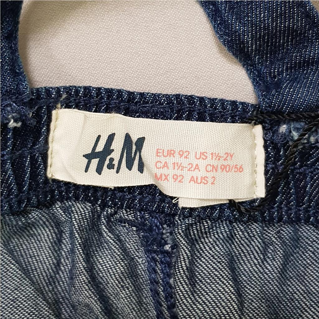 پیشبندار جینز دخترانه 23261 سایز 3 ماه تا 2 سال مارک H&M