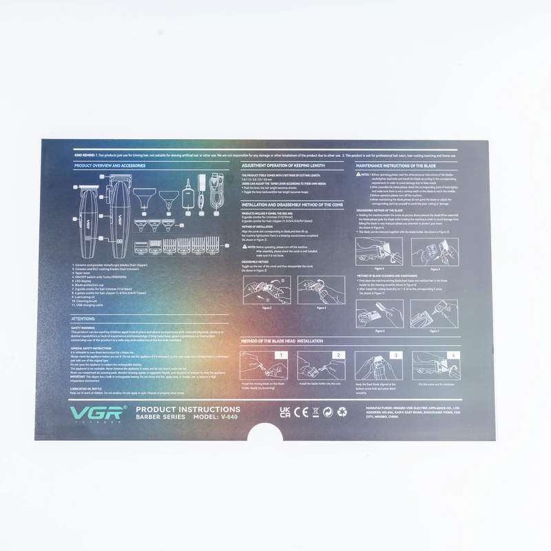 ست ماشین اصلاح موی سر و صورت تریمر وی جی آر مدل V-640 کد 802290