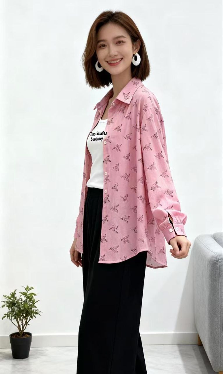 شومیز مجلسی گلدار نخی زنانه کد 419340