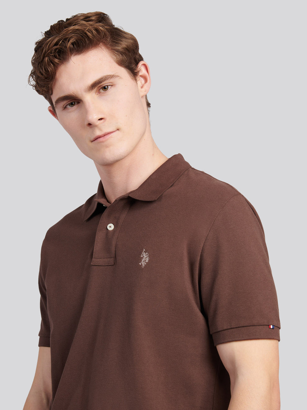 تی شرت یقه دار مردانه 30364 مارک US POLO ASSN