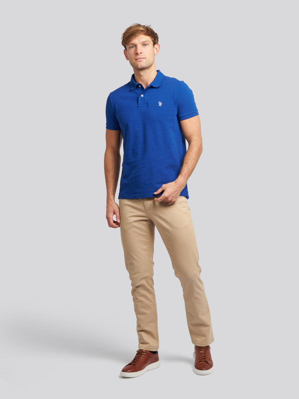 تی شرت یقه دار مردانه 30364 مارک US POLO ASSN