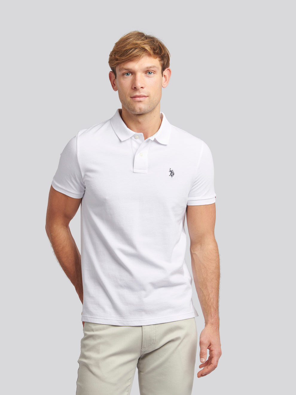 تی شرت یقه دار مردانه 30364 مارک US POLO ASSN