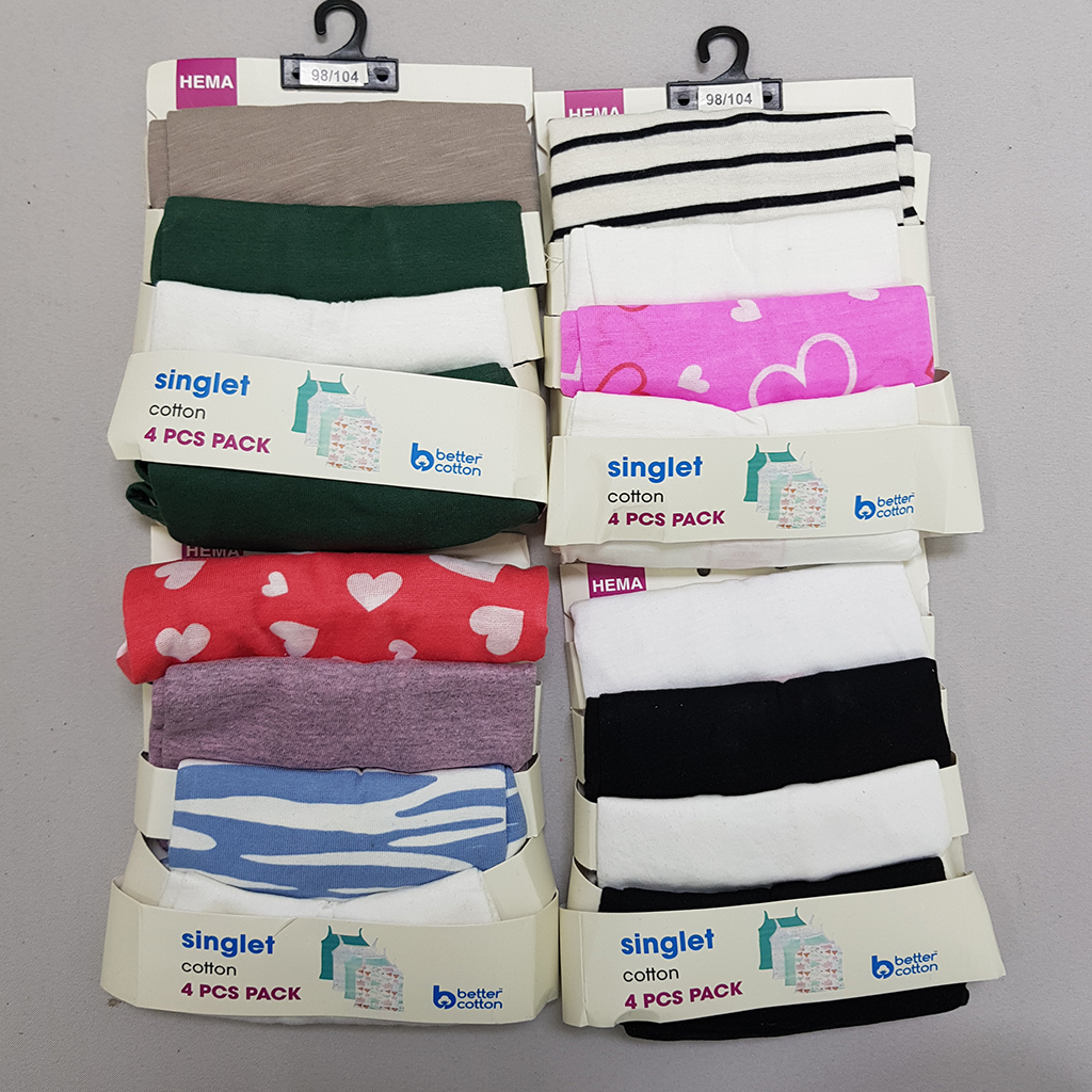 تاپ 4 عددی دخترانه 30647 سایز 18 ماه تا 8 سال مارک Hema