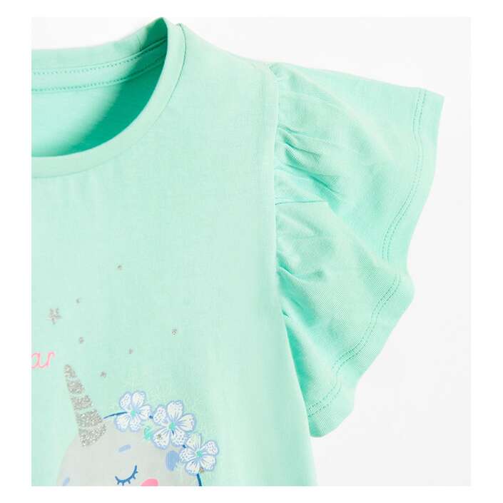 تی شرت دخترانه 30542 سایز 4 تا 8 سال کد 3 مارک COOL CLUB