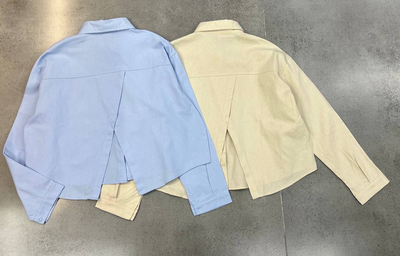 شومیز کراپ لینن زنانه کد 419366