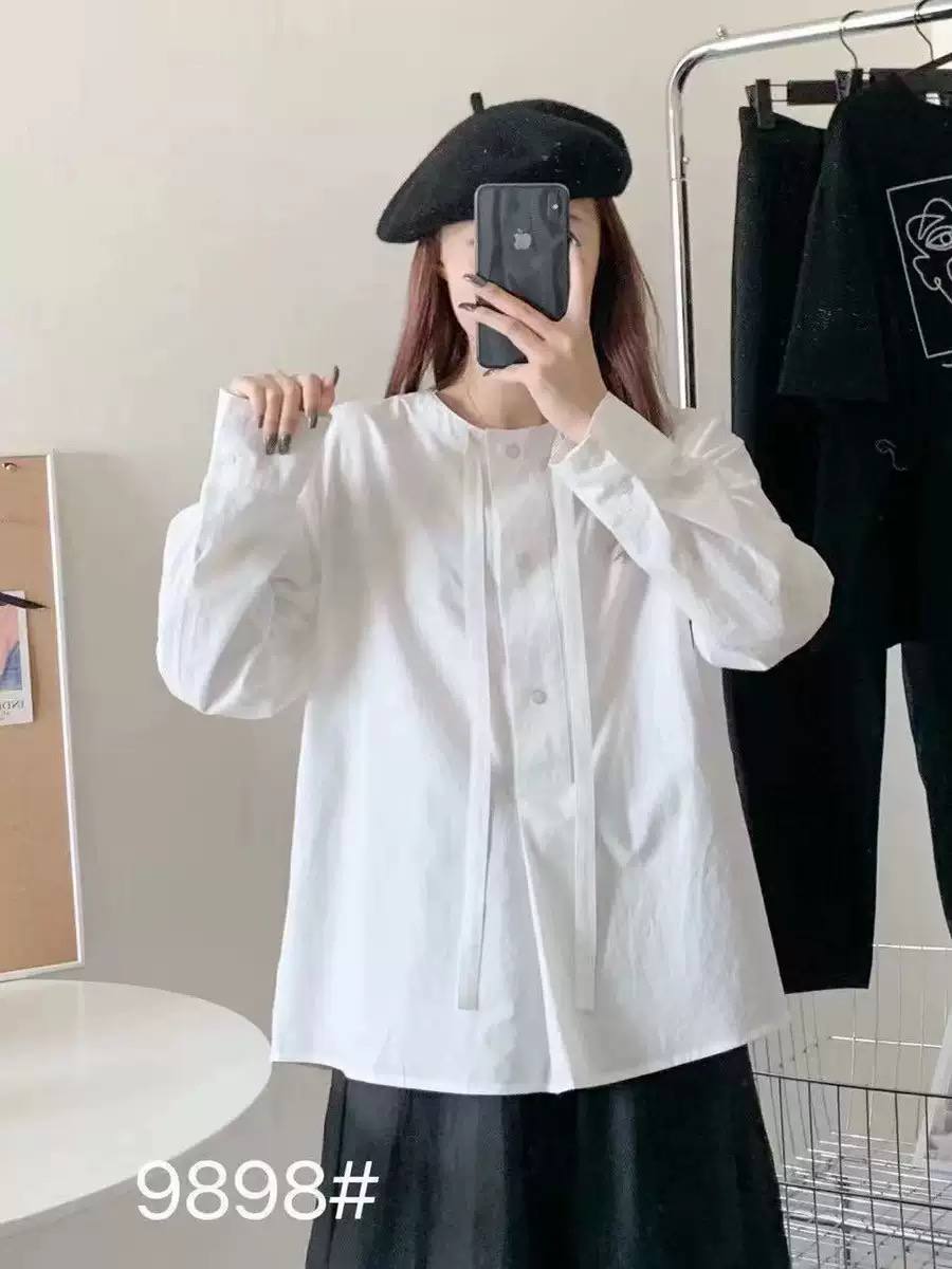 بلوز یقه بندی لینن زنانه کد 419369