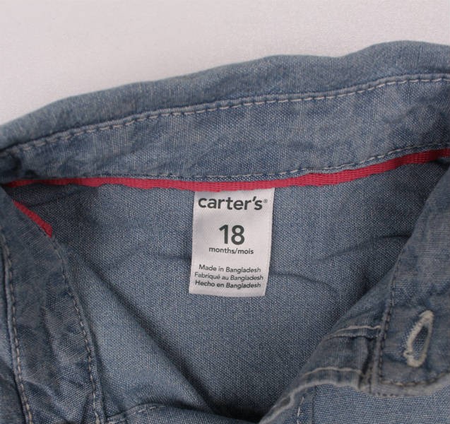 پیراهن جینز کاغذی 16345 سایز 3 تا 24 ماه مارک Carters