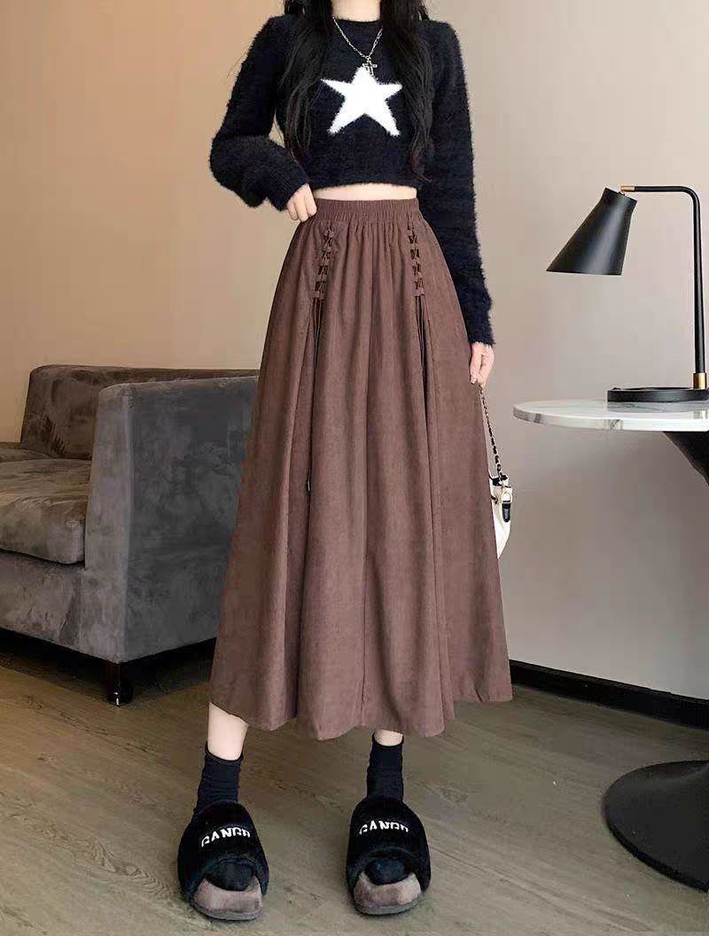 دامن مخمل کبریتی زنانه کد 419372