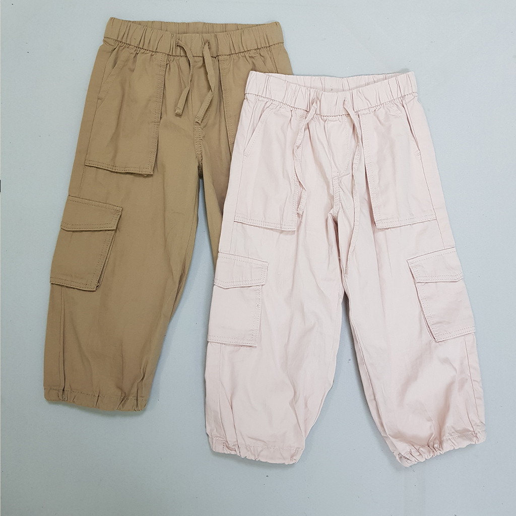 شلوار کتان دخترانه 30896 سایز 1.5 تا 10 سال کد 1 مارک H&M