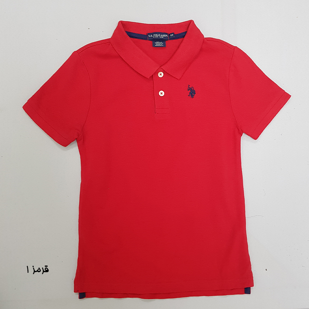 تی شرت یقه دار پسرانه 30847 سایز 4 تا 18 سال کد 2 مارک US POLO ASSN