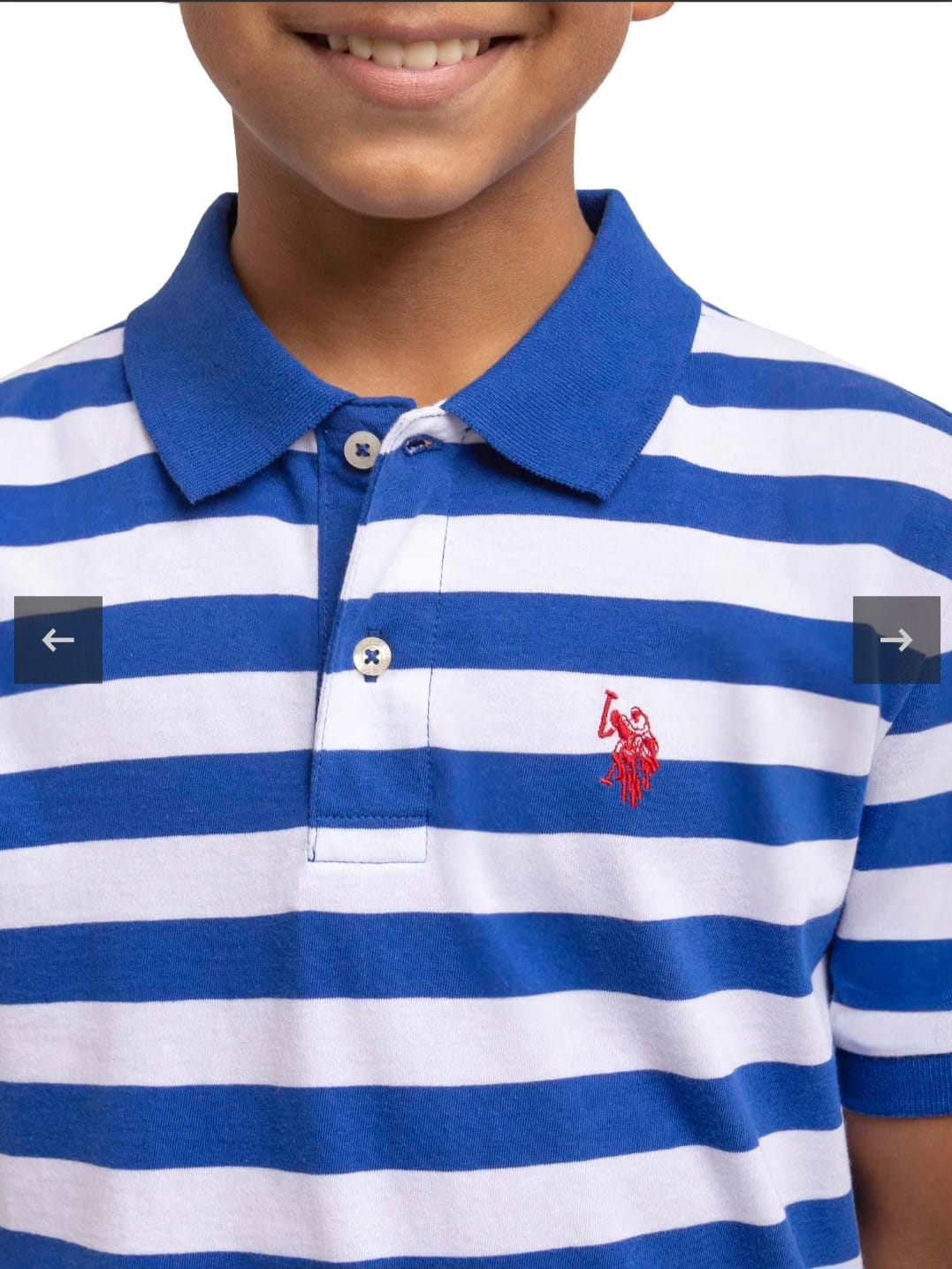 تی شرت یقه دار پسرانه 31057 سایز 4 تا 18 سال مارک US POLO ASSN