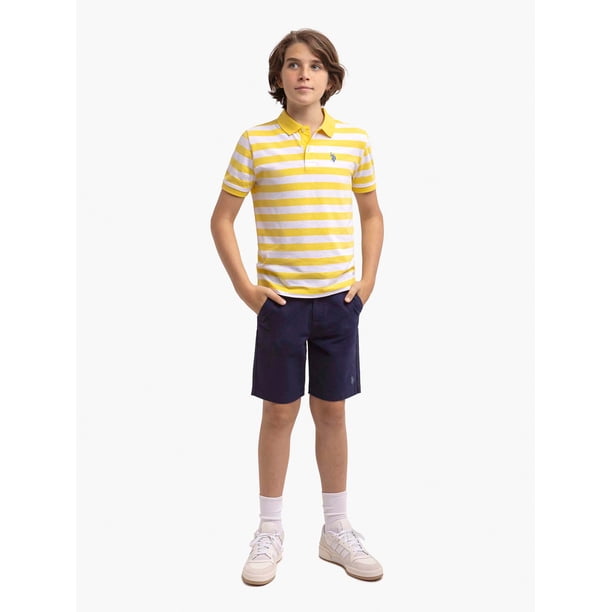 تی شرت یقه دار پسرانه 31056 سایز 6 تا 16 سال مارک US POLO ASSN