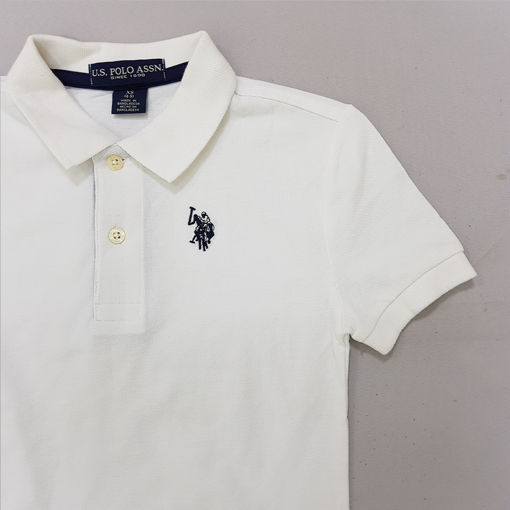 تی شرت یقه دار پسرانه 31058 سایز 4 تا 18 سال مارک US POLO ASSN