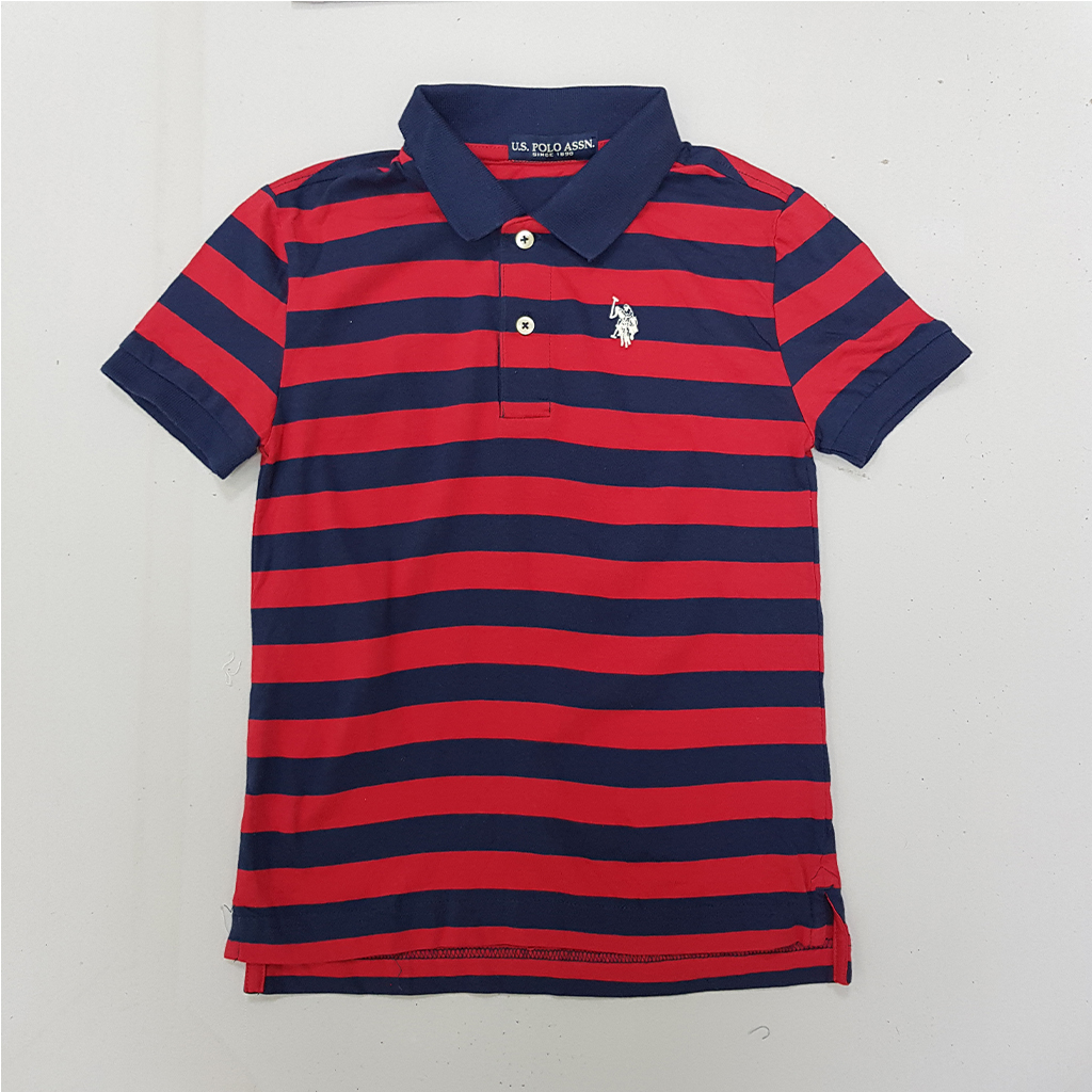 تی شرت یقه دار پسرانه 31055 سایز 4 تا 18 سال مارک US POLO ASSN