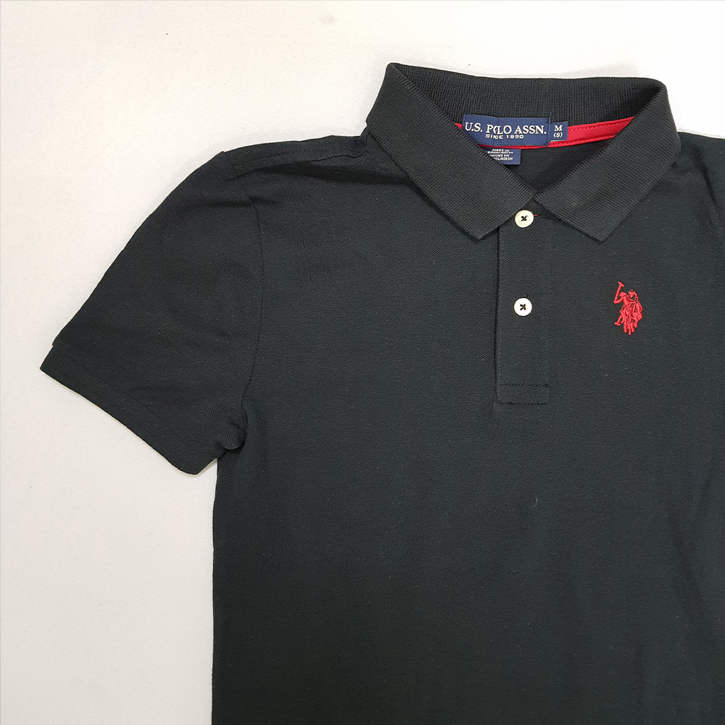 تی شرت یقه دار پسرانه 31061 سایز 4 تا 18 سال مارک US POLO ASSN