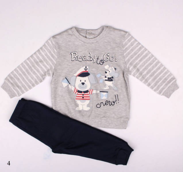 ست بلوز شلوار پسرانه 16358 BW kids