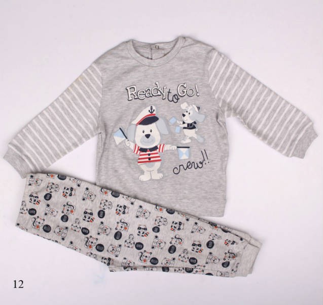 ست بلوز شلوار پسرانه 16358 BW kids