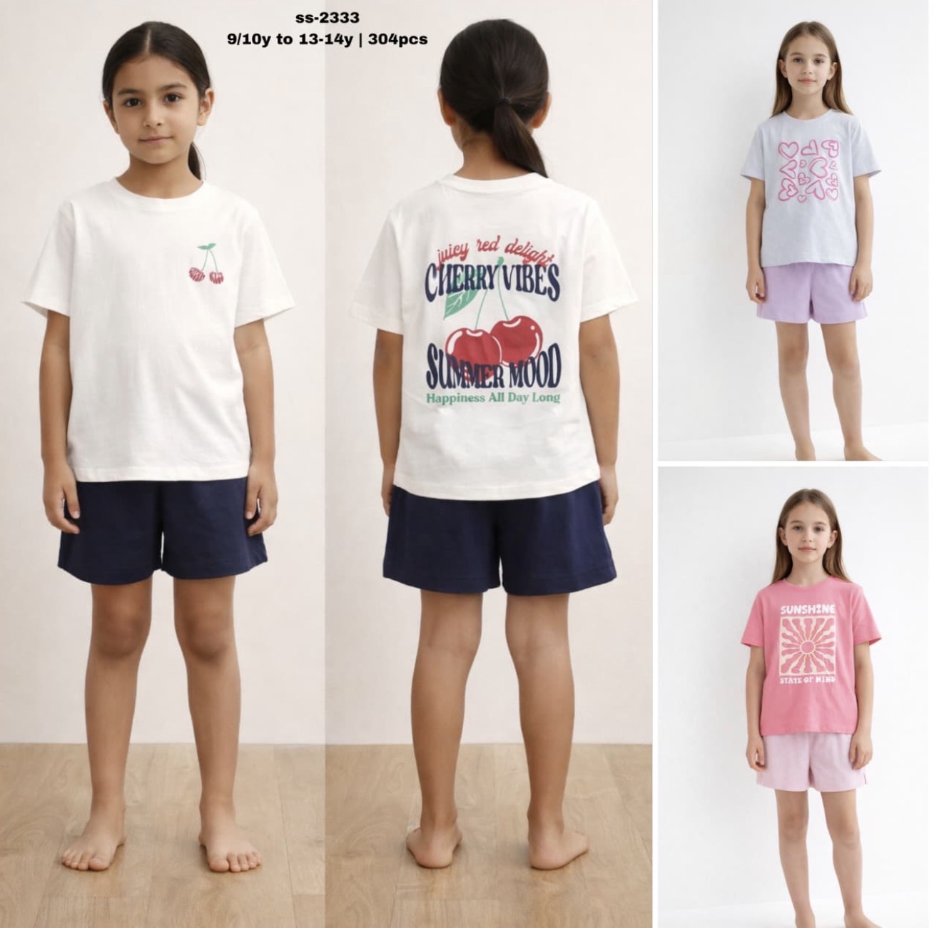 ست دخترانه 31102 سایز 9 تا 14 سال مارک Night Wear