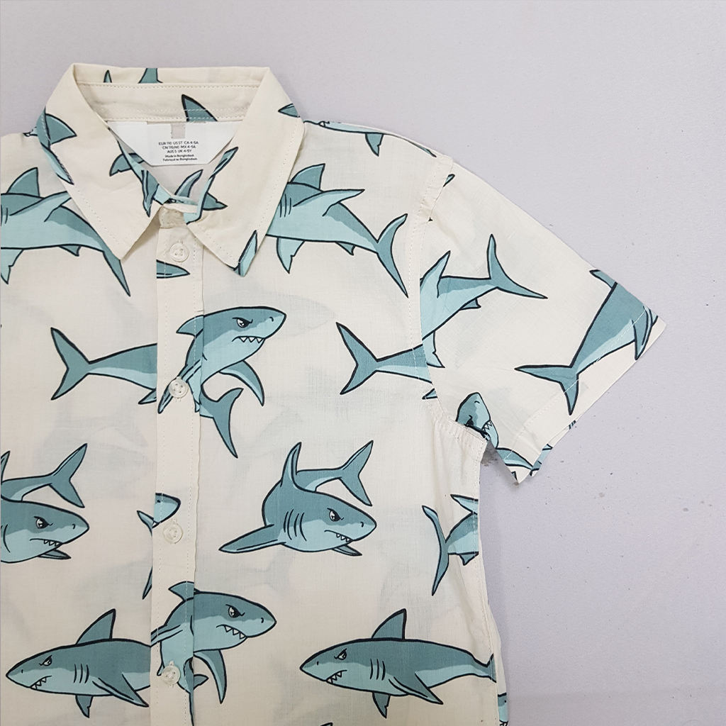 پیراهن پسرانه 31207 سایز 1.5 تا 9 سال مارک H&M