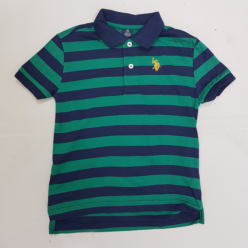 تی شرت یقه دار پسرانه 31059 سایز 4 تا 18 سال مارک US POLO ASSN   *