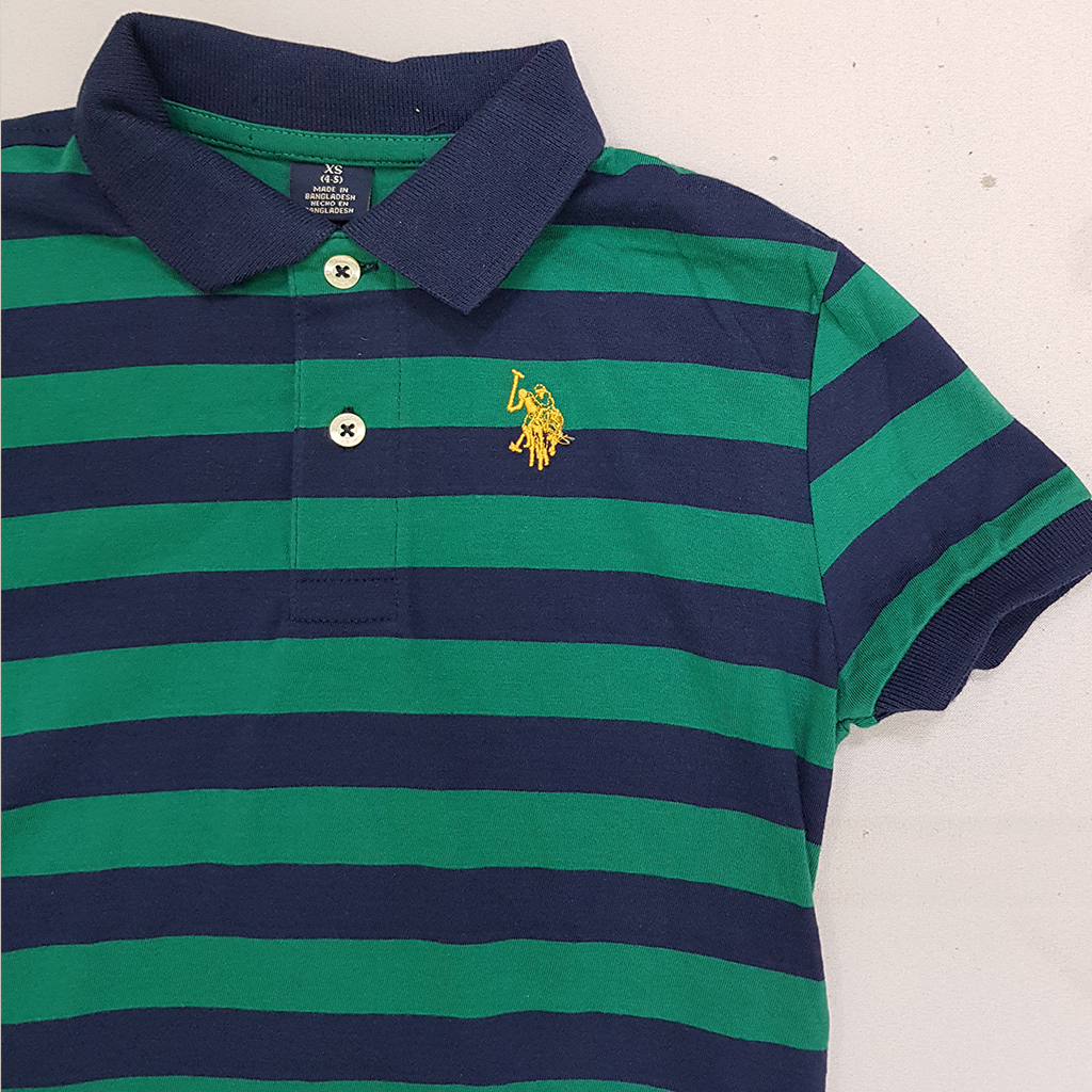 تی شرت یقه دار پسرانه 31059 سایز 4 تا 18 سال مارک US POLO ASSN   *