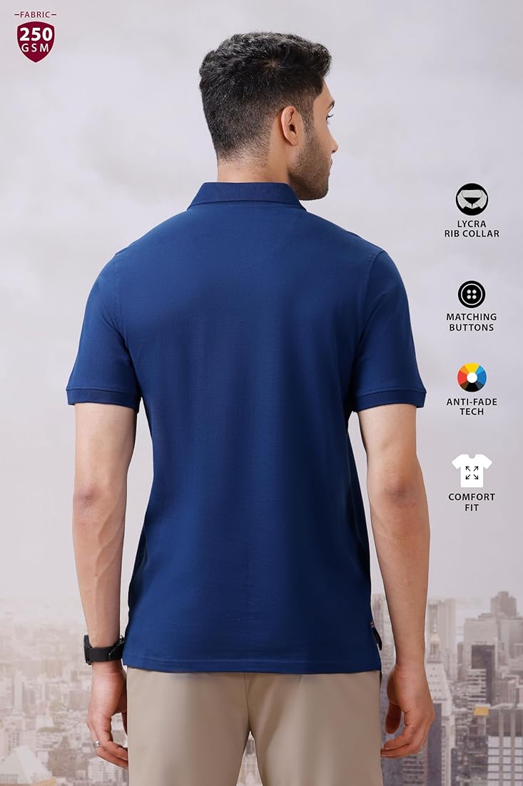 تی شرت یقه دار مردانه 31241 کد 2 مارک FRENCH EAGLE