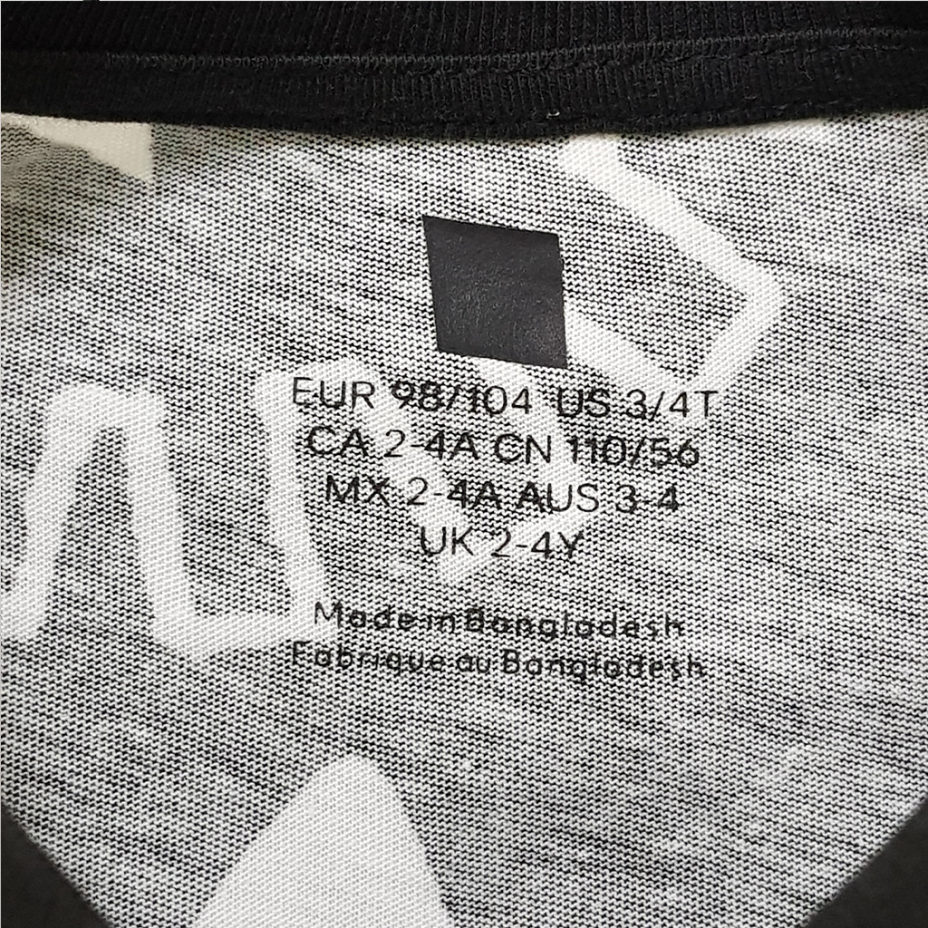 تی شرت پسرانه 31152 سایز 1.5 تا 10 سال کد 2 مارک H&M