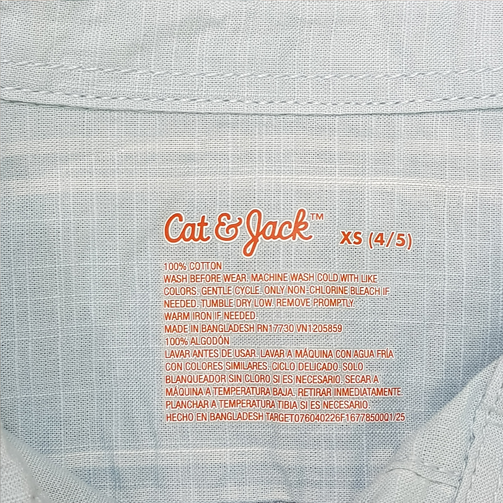 پیراهن پسرانه 31321 سایز 4 تا 14 سال مارک Cat&Jack