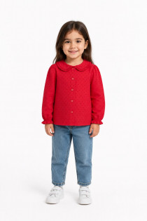 شومیز دخترانه 31549 سایز 3 تا 9 سال مارک Little Kids
