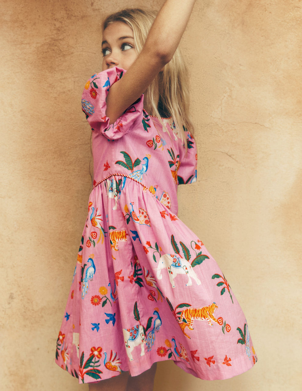 سارافون دخترانه 31503 سایز 2 تا 12 سال کد 4 مارک Mini Boden