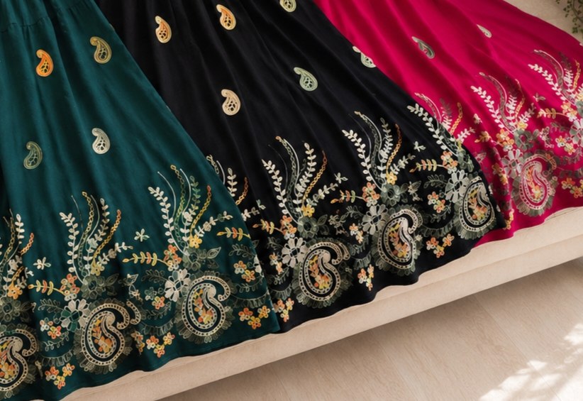 دامن گلدوزی زنانه کد 419955