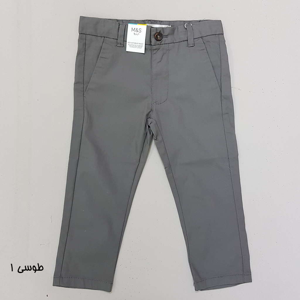 شلوار کتان پسرانه 31724 سایز 2 تا 12 سال کد 3 مارک M&S