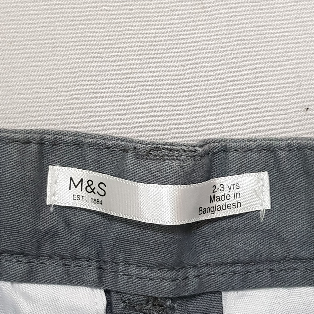 شلوار کتان پسرانه 31724 سایز 2 تا 12 سال کد 3 مارک M&S