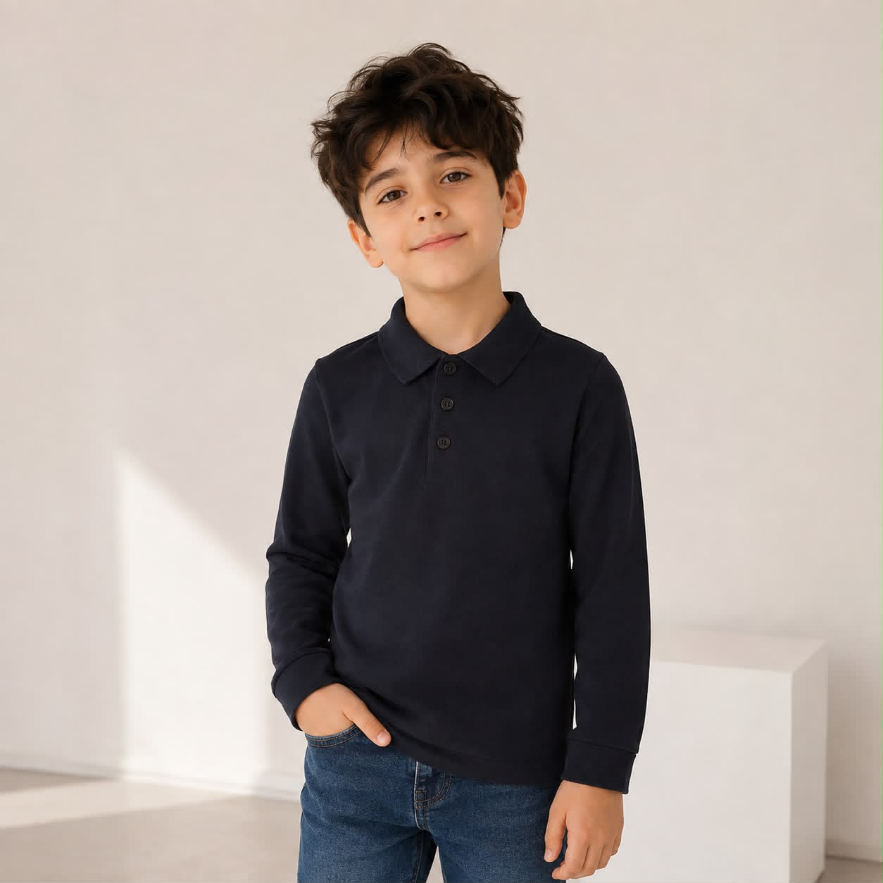 بافت یقه دار 31718 سایز 12 ماه تا 8 سال مارک Primark