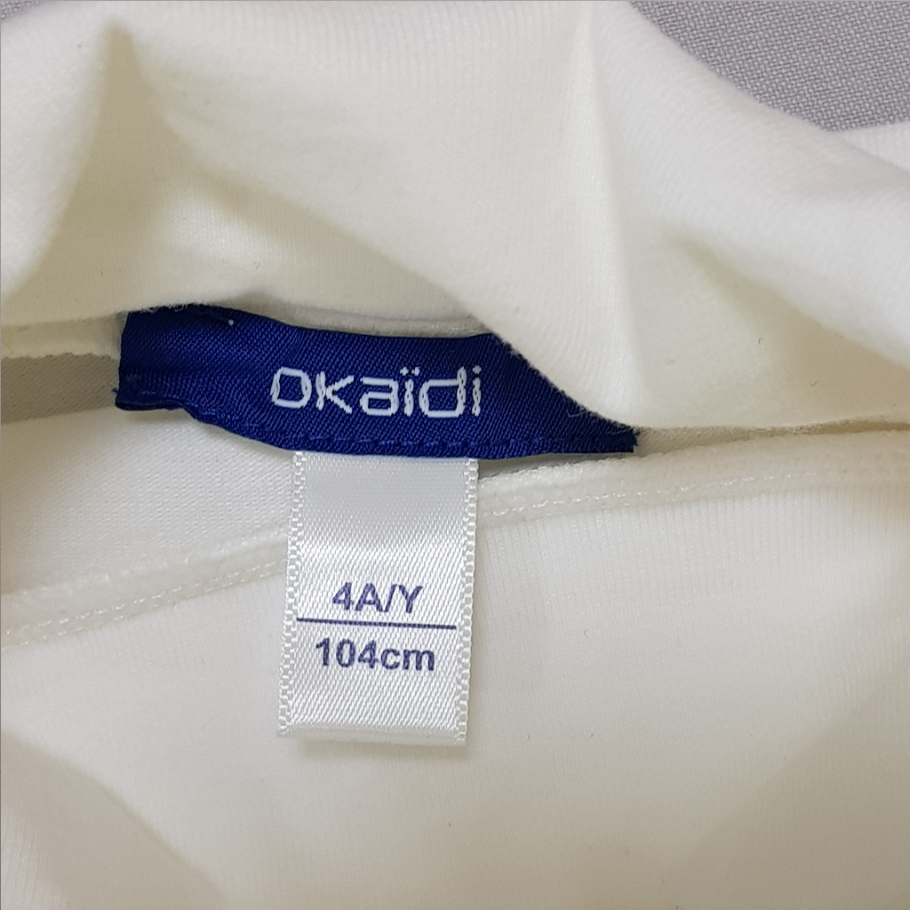 بلوز یقه اسکی دخترانه 31632 سایز 3 تا 14 سال مارک OKAIDI   *