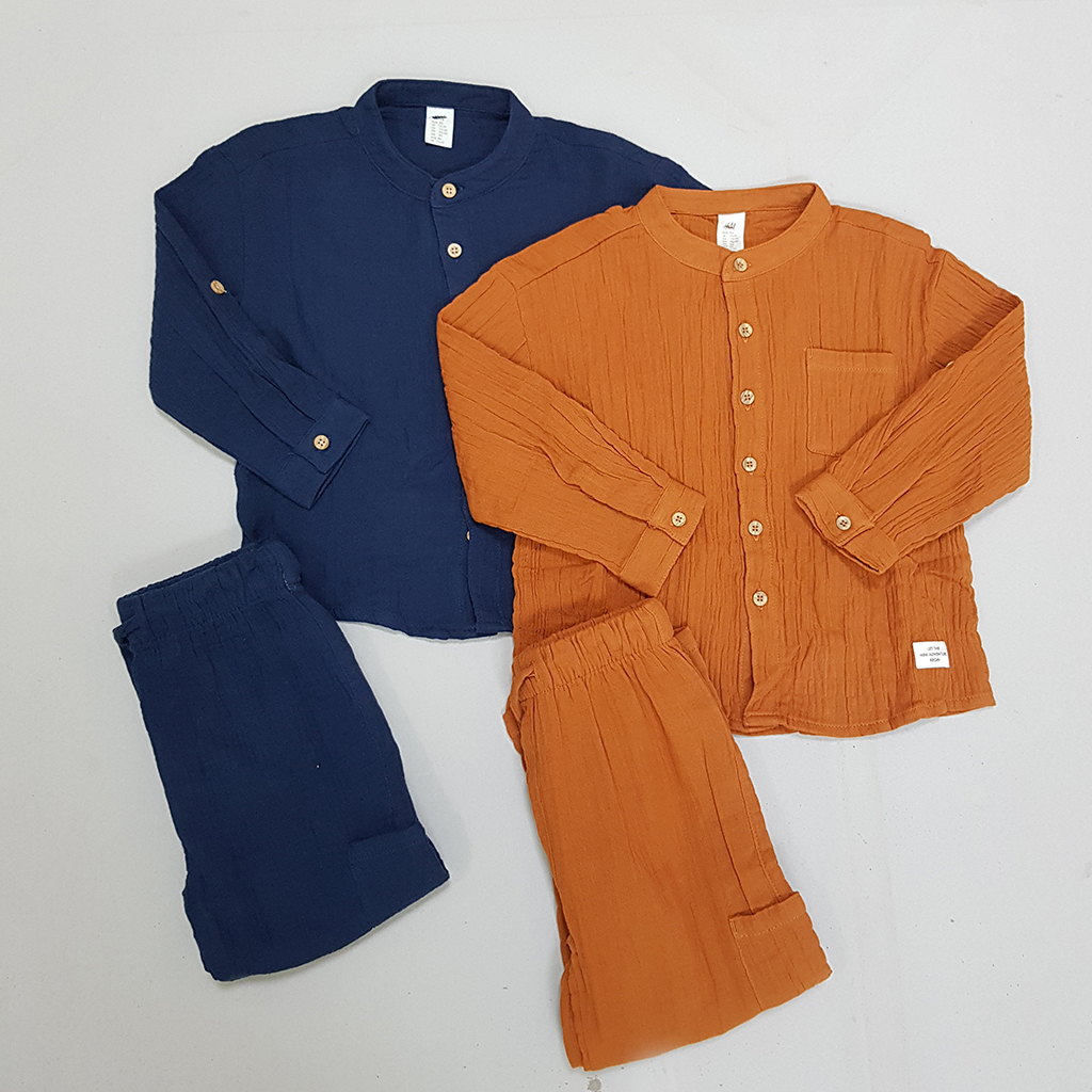 ست پیراهن و شلوار پسرانه 31741 سایز 9 ماه تا 6 سال مارک H&M