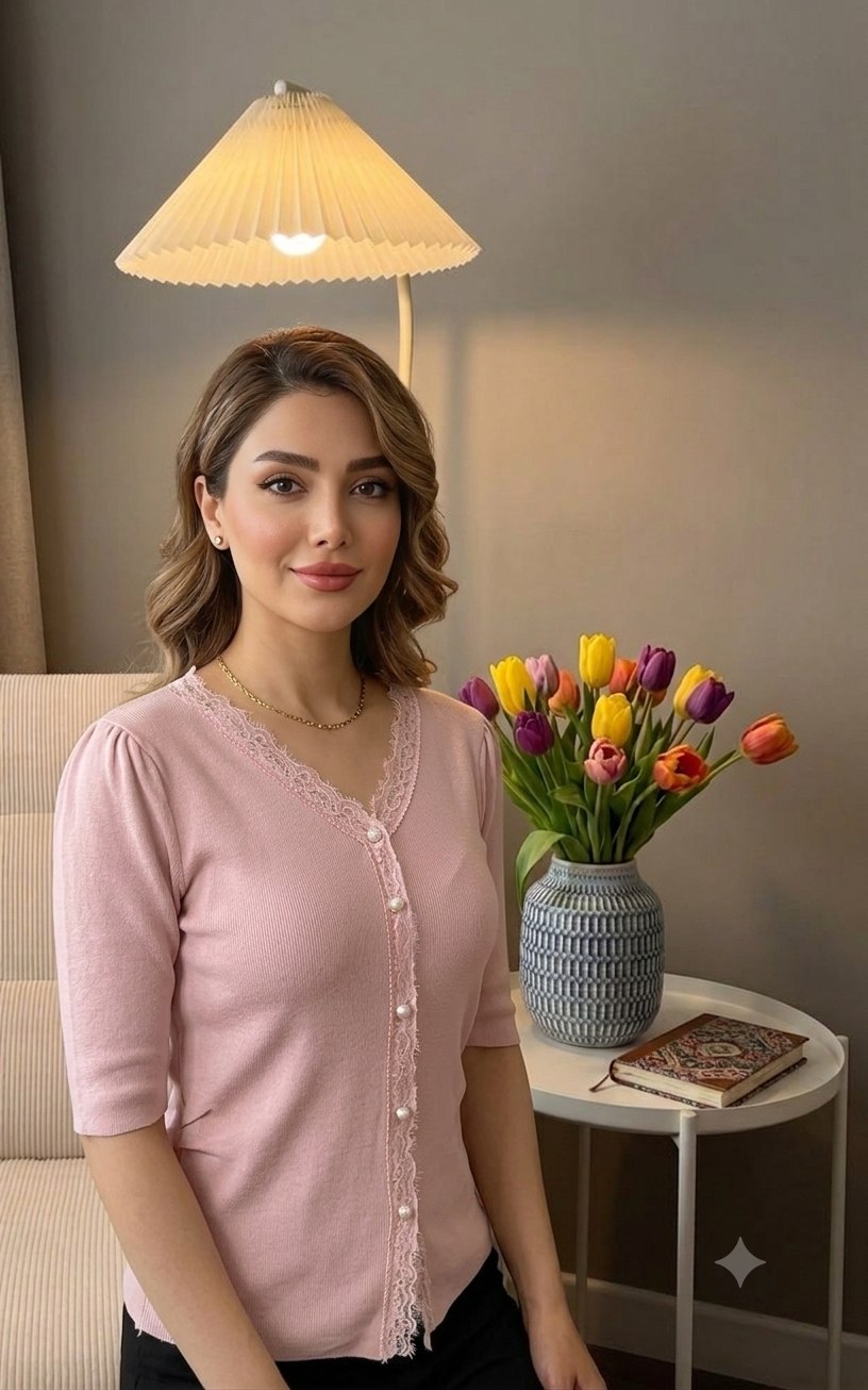 بافت آستین کوتاه کریستال کد 420344