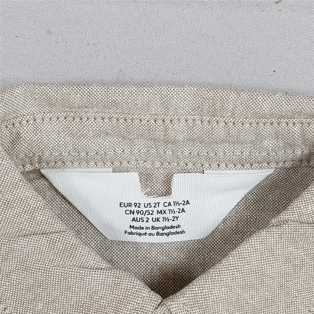 پیراهن پسرانه 31850 سایز 1.5 تا 11 سال مارک H&M