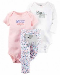 ست سه تکه دخترانه 110588 سایز 6 تا 24 ماه  کد 3 مارک Carters
