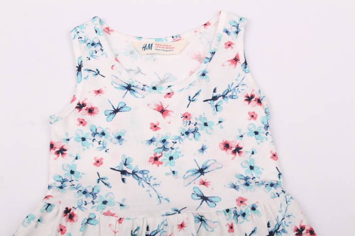 سارافون نخی دخترانه 13372 سایز 1.5 تا 8 سال مارک H&M