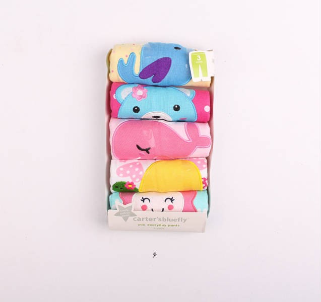 شلوار 5 عددی دخترانه 12045 سایز 3 ماه مارک Carters blue fly